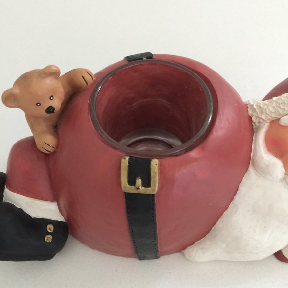 Christmas Holiday Santa Claus Votive Candle Holder - Picture 5 of 6